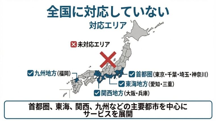 全国に対応していない