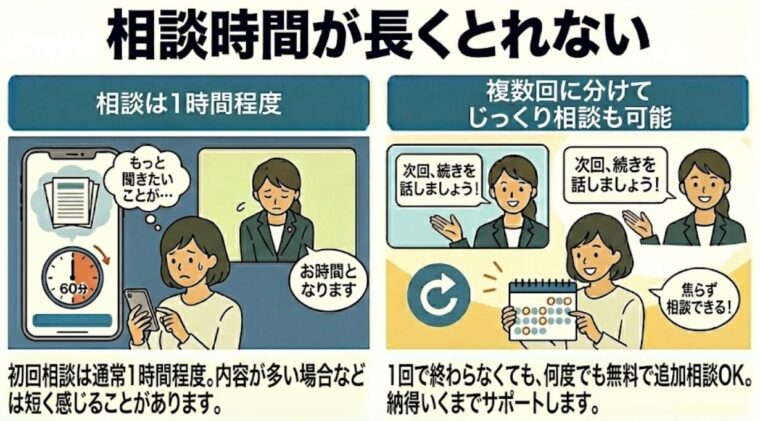 相談時間が長くとれない