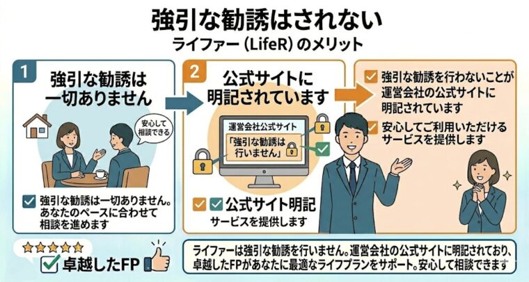 強引な勧誘はされない